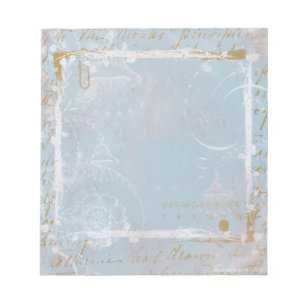 Blaue Franzosen Toile eleganter Notizblock