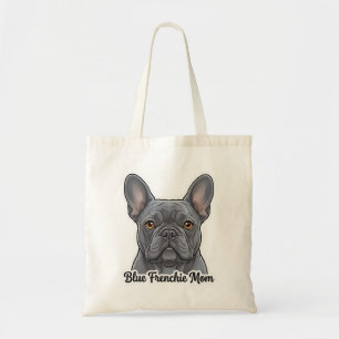 Blaue Französische Bulldogge Porträt Süßes Frenchi Tragetasche