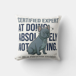 Blaue Französische Bulldogge Statue Frenchie Dekor Kissen