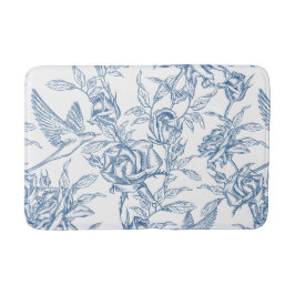 Blaue französische Toile Badematte