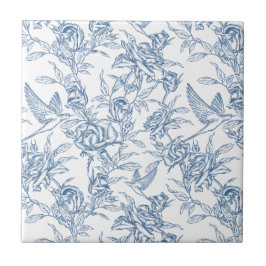 Blaue französische Toile Fliese