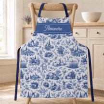 Blaue französische Toile-Landschafts-Rosen-Zweig-N