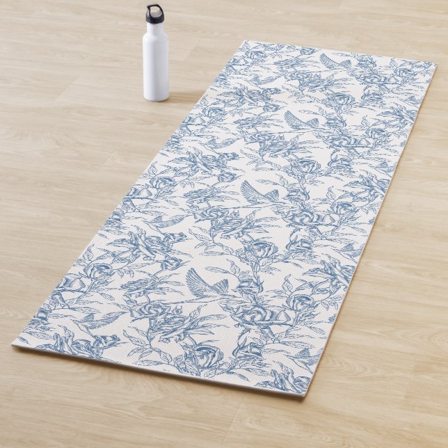 Blaue französische Toile Yogamatte (Beispiel)