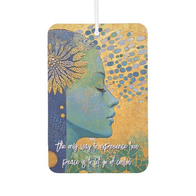 Blaue Frau Lasse Kontrolle Air Freshener Autolufterfrischer (Vorderseite)