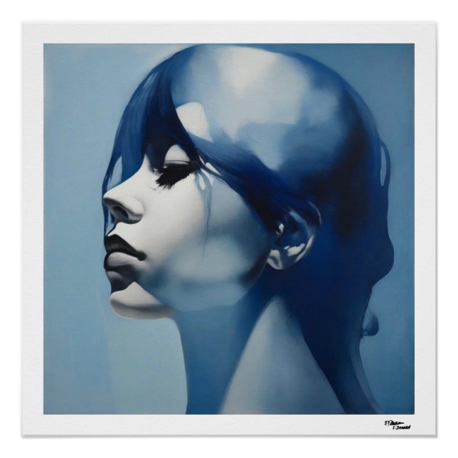 Blaue Frau Poster (Vorderseite)