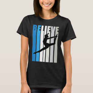 Blaue Frauen glauben, Tanz Motivierend Retro-Grafi T-Shirt