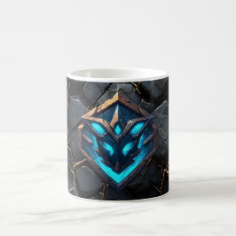 Blaue Frost-Runen-Emblem Kaffeetasse