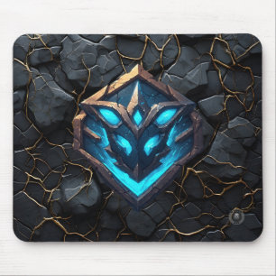 Blaue Frost-Runen-Emblem Mousepad