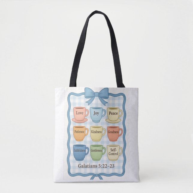 Blaue Frucht des Geistes Tasche (Vorderseite)