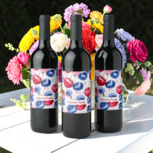 Blaue Früchte Berry Cherry Wasserfarben Muster