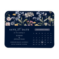 Blaue Frühlingssäule Wildblume Save the Date