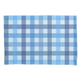 Blaue Fünf-Farben-Gingham-Muster-Kissenbezug Kissenbezug