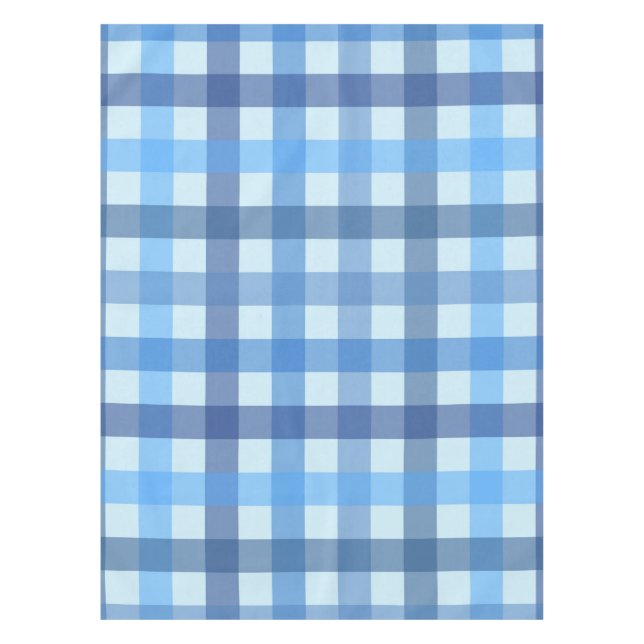 Blaue Fünf-Farben-Gingham-Tischdecke  Tischdecke (Vorderseite)