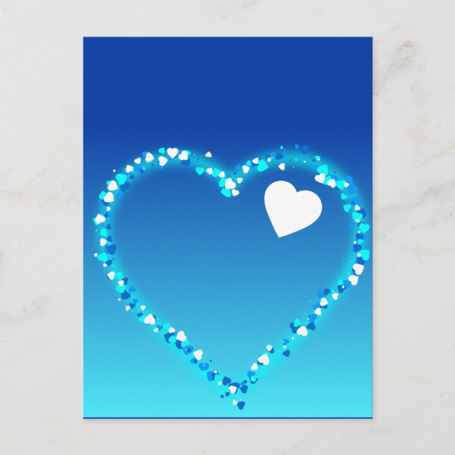 Blaue Funkeln Postkarte (Vorderseite)