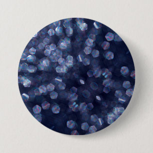 Blaue Funkelnde Bokeh-Lichter Button
