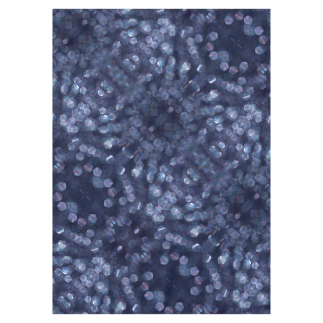 Blaue Funkelnde Bokeh-Lichter Tischdecke (Vorderseite)