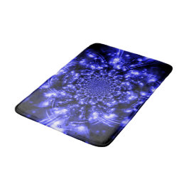 Blaue funkelnde Lichter Badematte