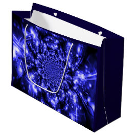 Blaue funkelnde Lichter Große Geschenktüte
