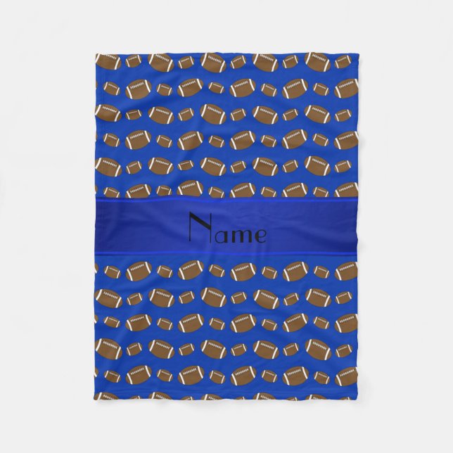 Blaue Fußbällchen Fleecedecke (Vorderseite)