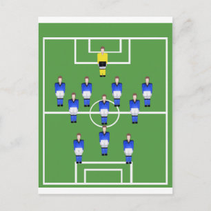 Blaue Fußballmannschaft Postkarte