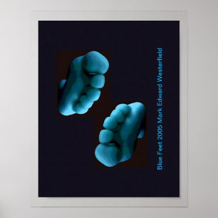 Blaue Füße Kunstposter Poster