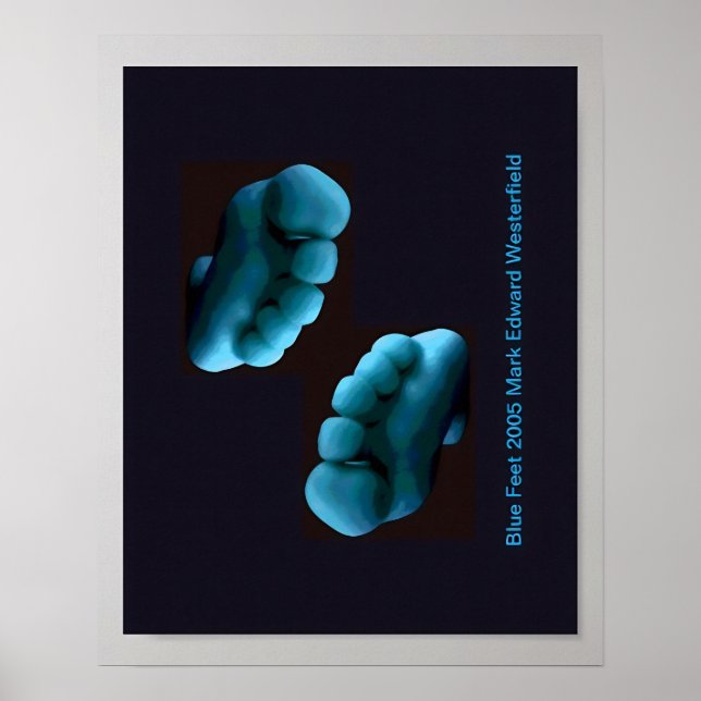 Blaue Füße Kunstposter Poster (Vorne)