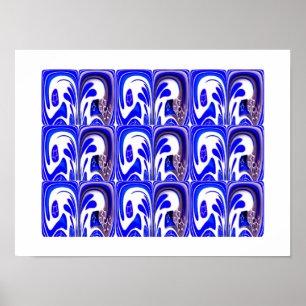 Blaue Galaxie-Kunst Poster