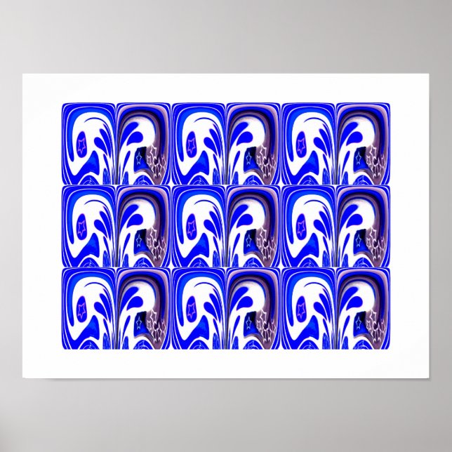 Blaue Galaxie Poster (Vorne)