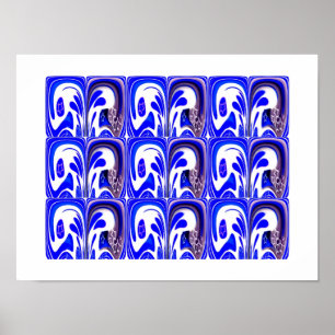 Blaue Galaxie Poster