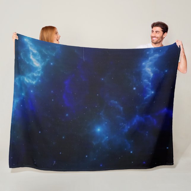 BLAUE GALAXY FLEECEDECKE (Beispiel)