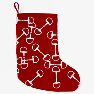 Blaue Galoping-Pferde-Muster Kleiner Weihnachtsstrumpf
