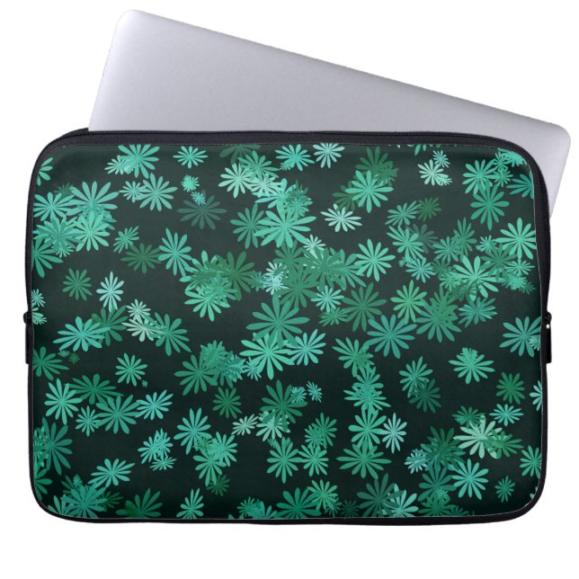 Blaue Gänseblümchen Laptopschutzhülle (Vorderseite)