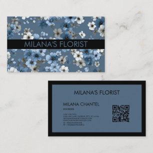 Blaue Gänseblümchen Moderne Trendy-Blume Florist Visitenkarte