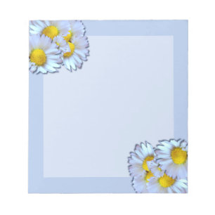 Blaue Gänseblümchen Notizblock
