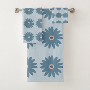 Blaue Gänseblume Badhandtuch Set