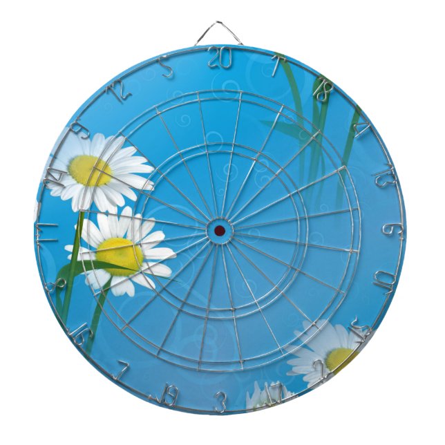 blaue Gänseblume Dartscheibe (vorne)