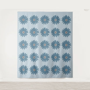 Blaue Gänseblume Wandteppich