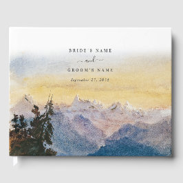 Blaue Gebirge Pine Wedding Gästebuch
