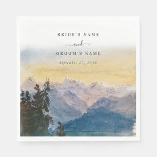 Blaue Gebirge Pine Wedding Serviette