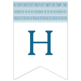 Blaue Geburtstagsparty mit griechischen Elementen Wimpelkette