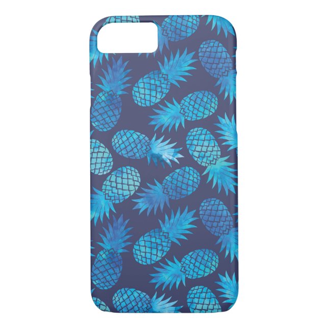 Blaue Gefärbte Krawatte Ananas Case-Mate iPhone Hülle (Rückseite)