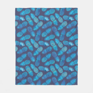 Blaue Gefärbte Krawatte Ananas Fleecedecke