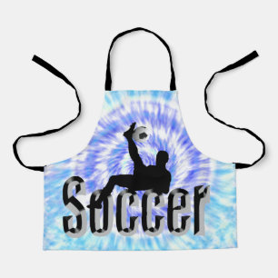 Blaue Gefärbte Krawatte Fußball-Design, Kinder Ful Schürze