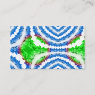 Blaue Gefärbte Krawatte Kristallgeode Digitaldruc Visitenkarte