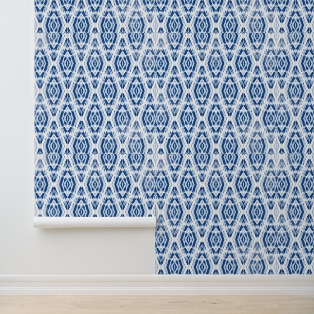 Blaue Gefärbte Krawatte Muster Classic Tapete (Anwendung)