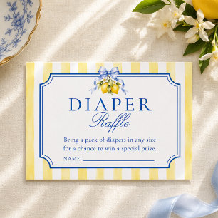 Blaue gelbe Amalfiküsten-Zitronen-Baby-Shower-Wind Begleitkarte