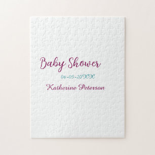 Blaue gelbe Babyparty Name Datum Tier Ohr süß