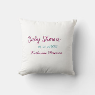 Blaue gelbe Babyparty Name Datum Tier Ohr süß Kissen