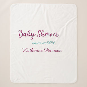 Blaue gelbe Babyparty Name Datum Tier Ohr süß Sherpadecke