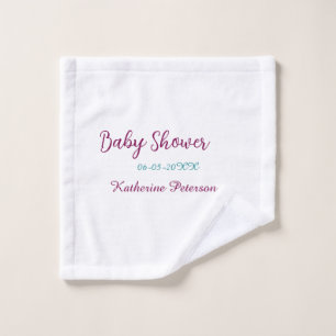 Blaue gelbe Babyparty Name Datum Tier Ohr süß Waschlappen